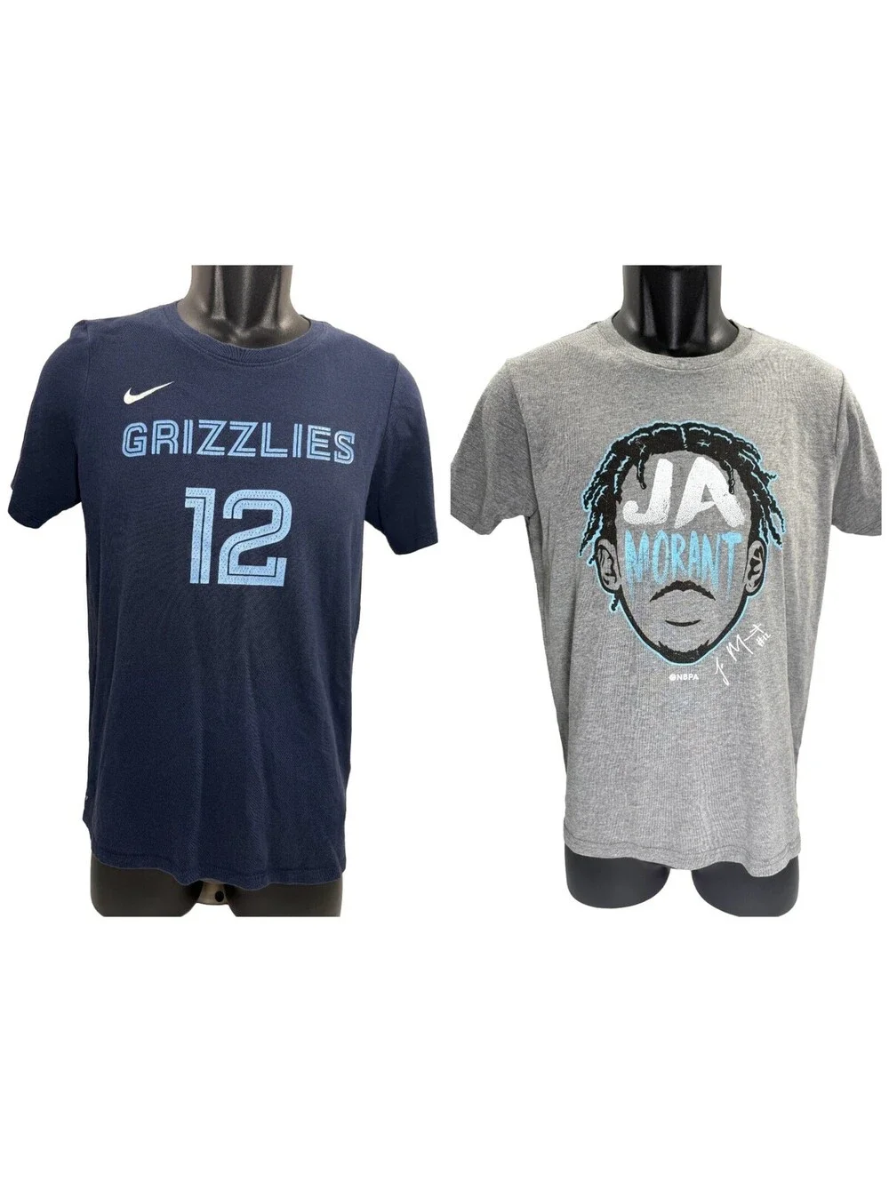 2 pc Lot Ja Morant Jersey T-Shirt Youth Boys Large/XL 14-16 Grizz Graphic Tees